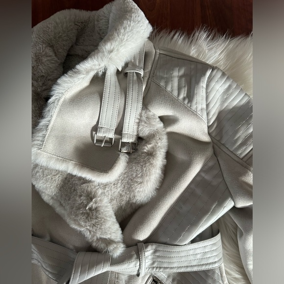 Karen Millen long line shearling coat - Picture 15 of 16